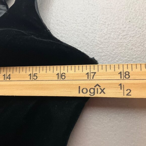 VTG Scott McClintock Small Black Velvet Gown Dress Back Lace-Up Back Goth Fairy - Picture 11 of 16